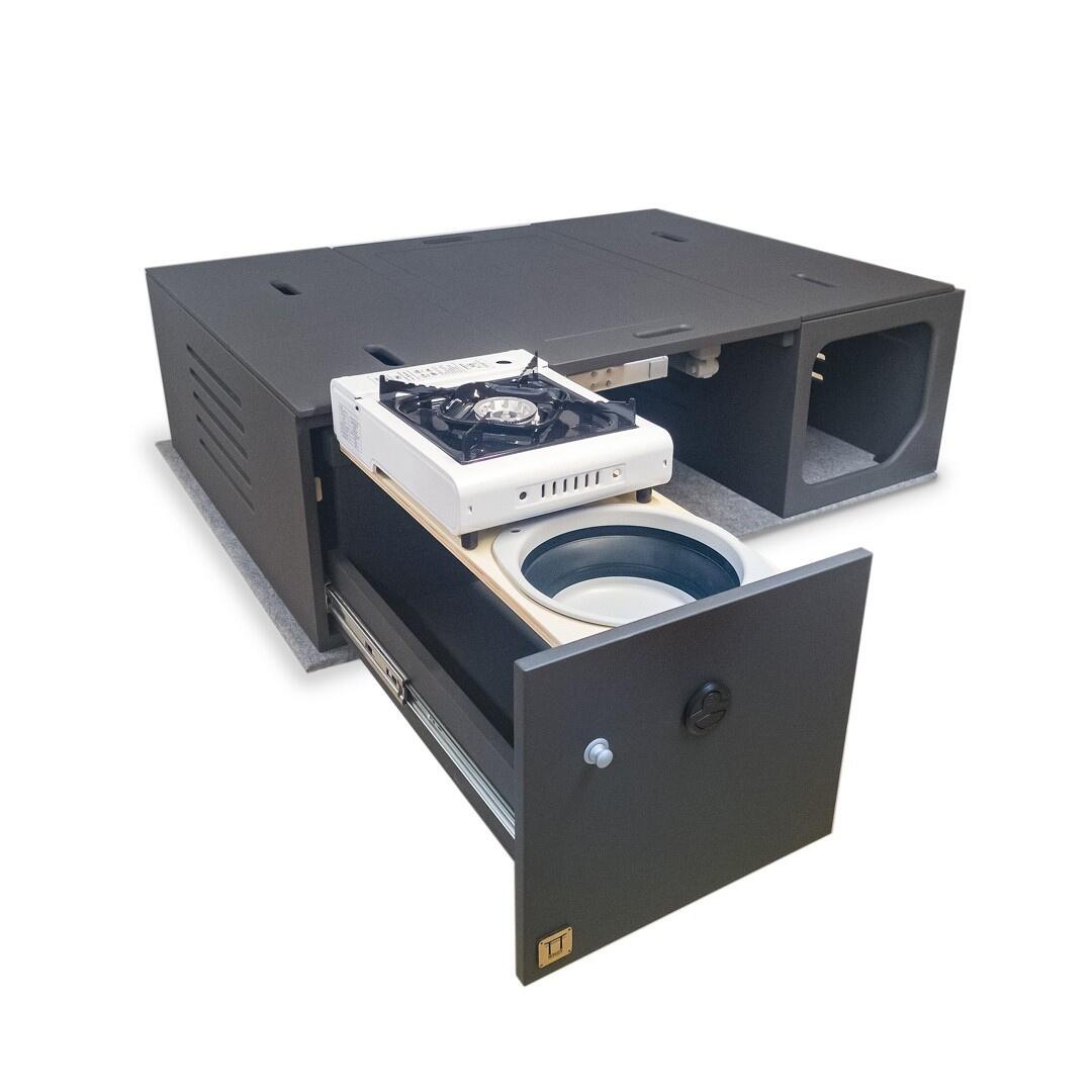Mueble Camper MOKUZAI Negro 75x120x45cm 4/7