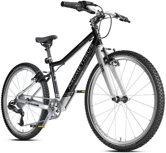 Bici bambini 24 pollici da 7 anni superleggera 8 marce SRAM X4 Nero Argento