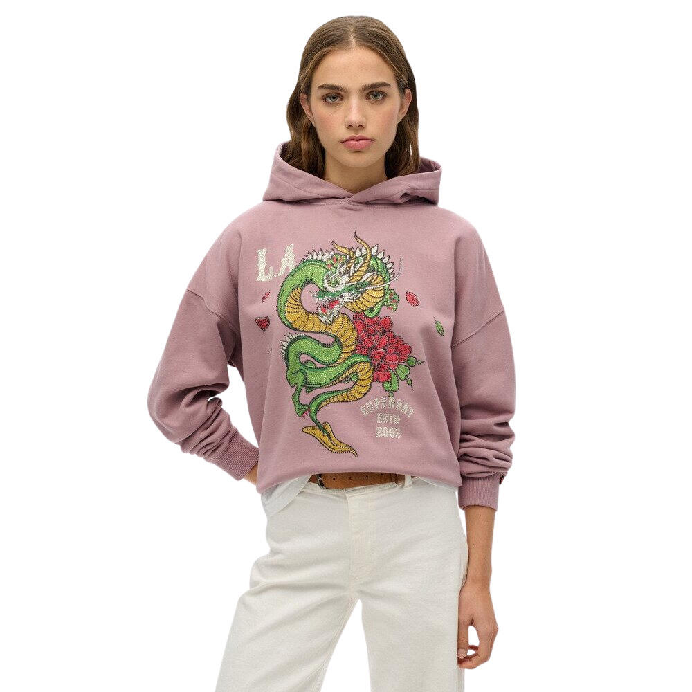 SUPERDRY Felpa con cappuccio da donna Superdry Neo Trad Tattoo