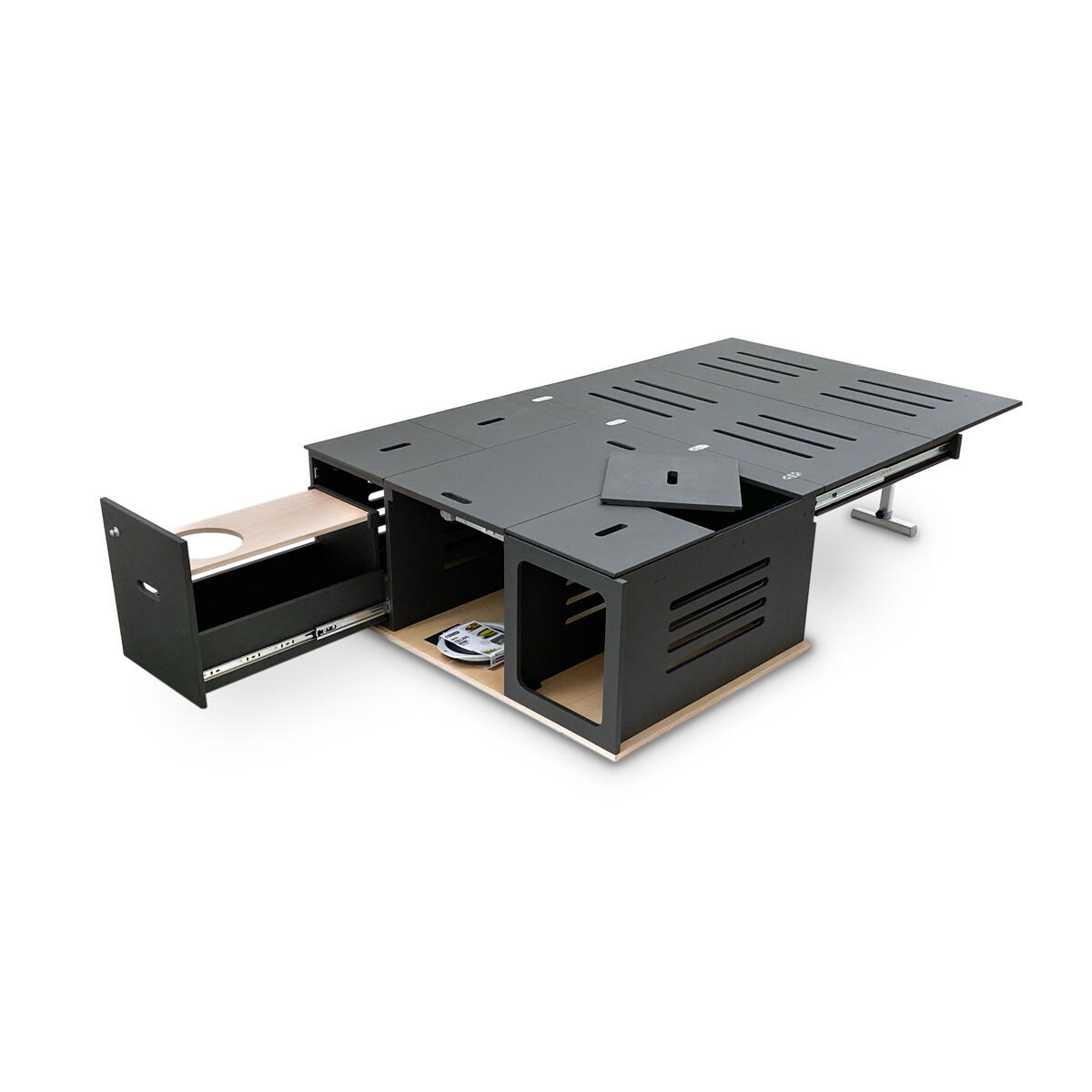 Mueble Camper MOKUZAI Negro 140x120x45cm 6/7