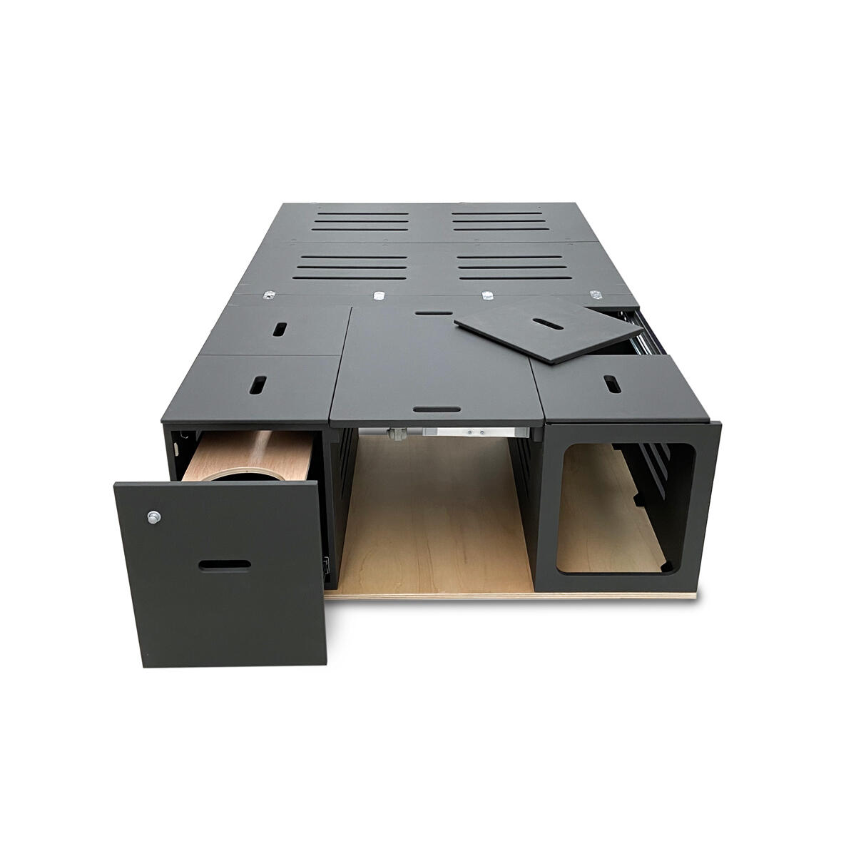 Mueble Camper MOKUZAI Negro 140x120x45cm 7/7