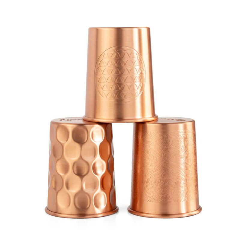 Sada 2 měděných hrnků na vodu 250ml Bodhi - Ornamenty
