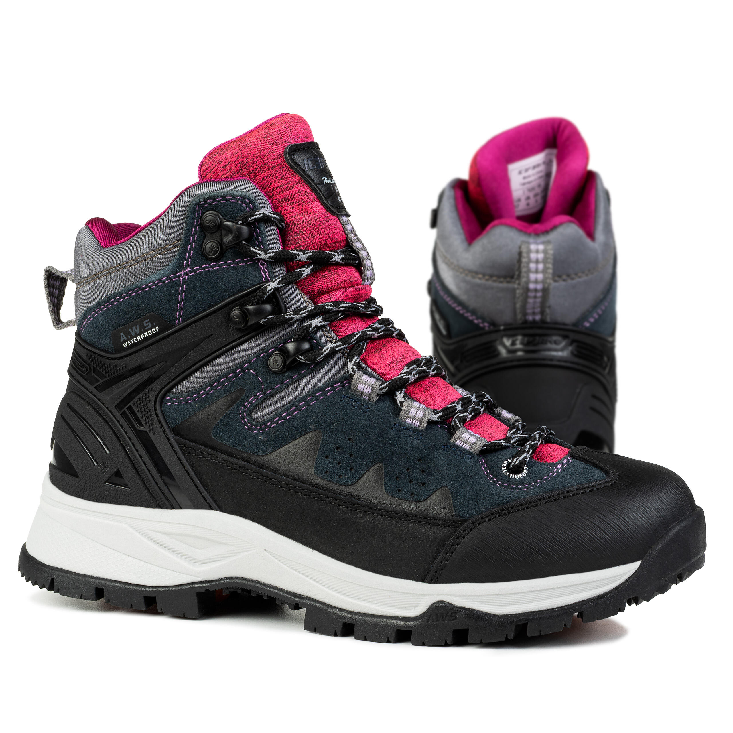 Icepeak Wynne botas de trekking mujer mid-cut impermeables rosa 39 7/7