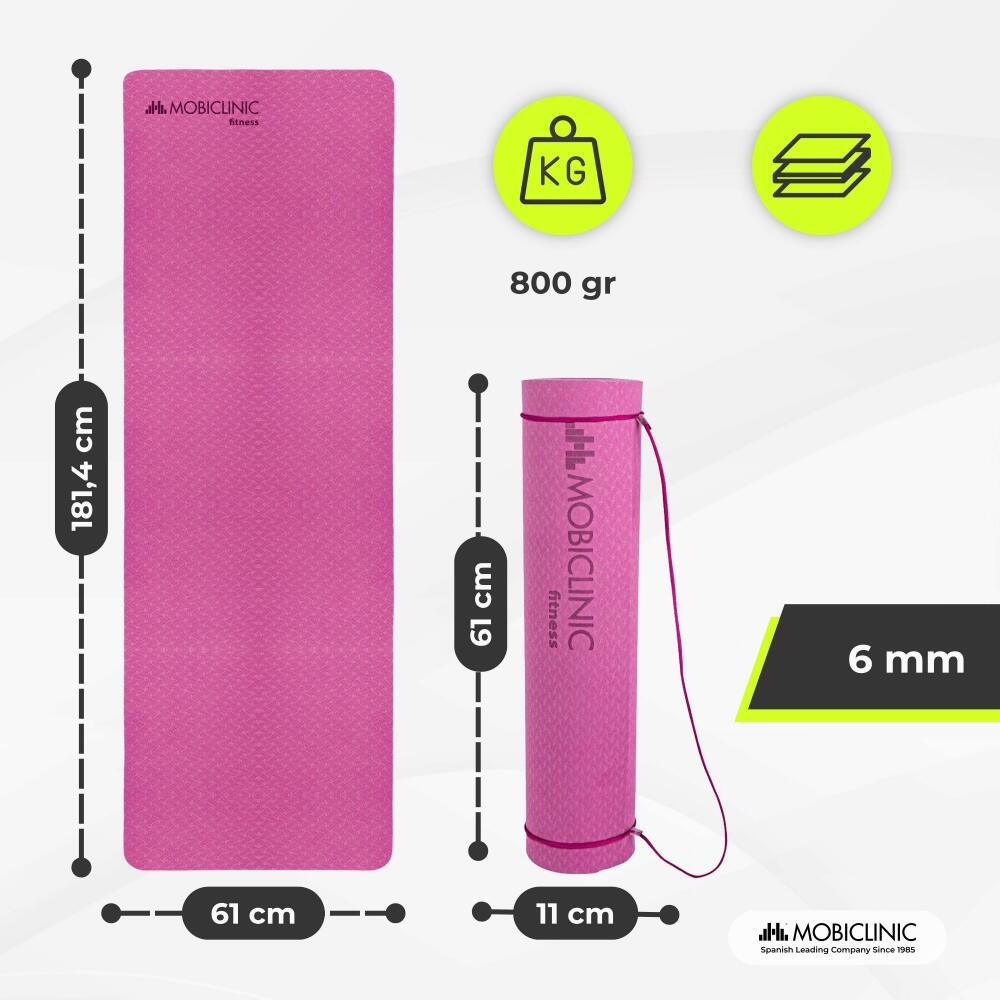 Tappetino yoga fitnessmat antiscivolo impermeabile pilatesmat flessibile 2/7