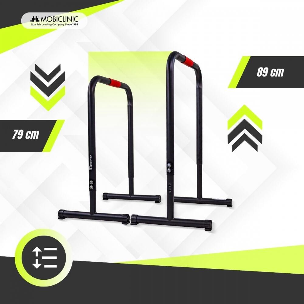 Barras paralelas ajustáveis (79-89 cm) Barras de fundos Montagem fácil 3/7