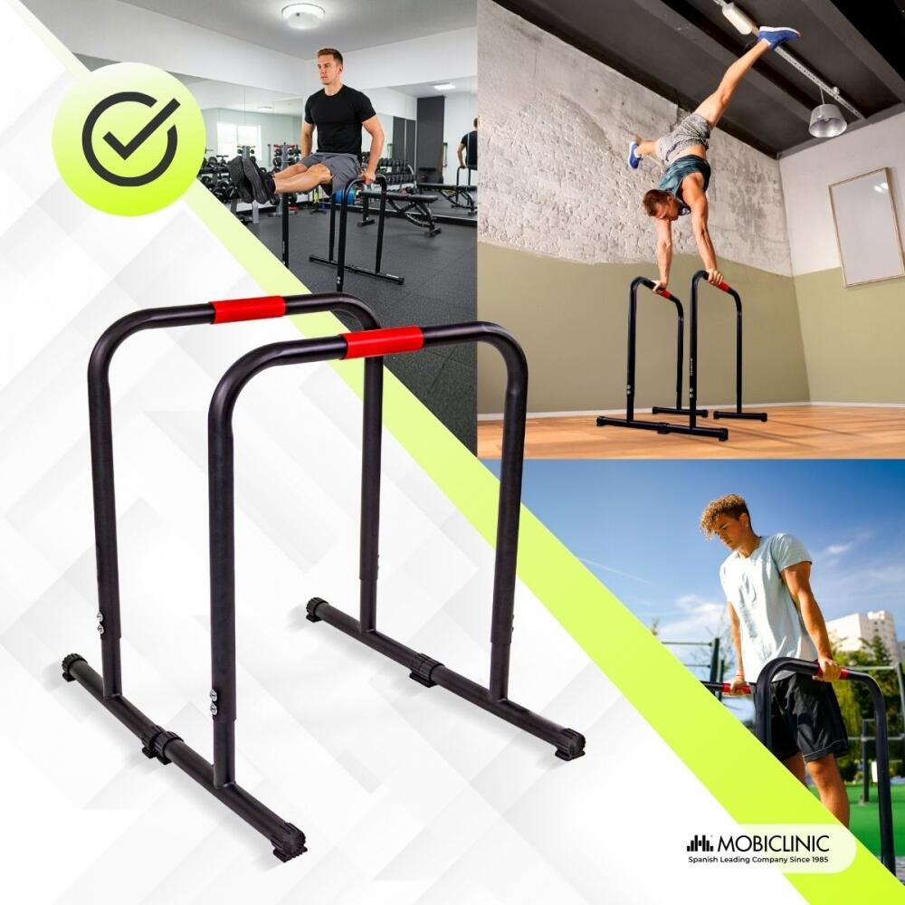 Barras paralelas ajustáveis (79-89 cm) Barras de fundos Montagem fácil 4/7