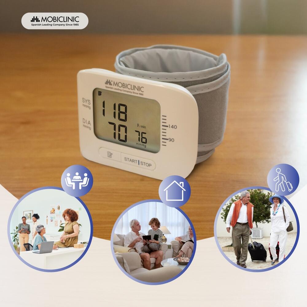 Tensiomètre numérique au poignet avec mémoire Écran LCD 6/6