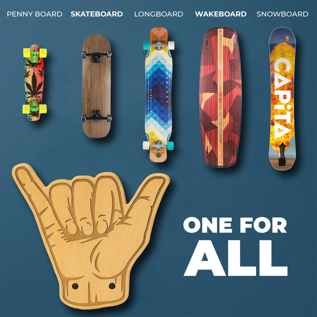 Wieszak John Paddle SHAKA 2 na wakeboard, kiteboard lub balance board 3/7