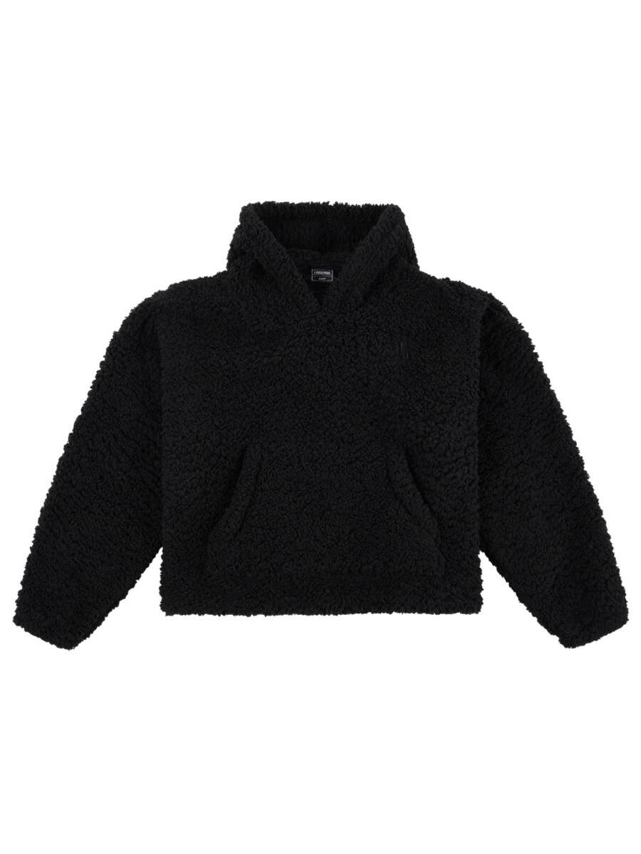 Sweat à capuche moelleux - Femme - Quatre saisons - Teddy - Noir 7/7
