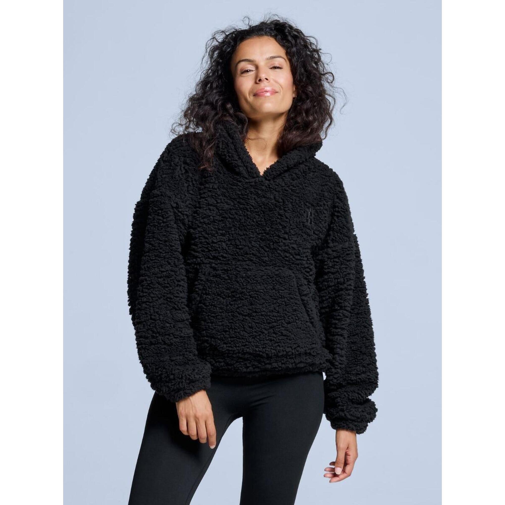 Poederbaas - Sweat À Capuche Moelleux - Femme - Quatre Saisons - Teddy - Noir - Sweat-shirt - Noir - Decathlon