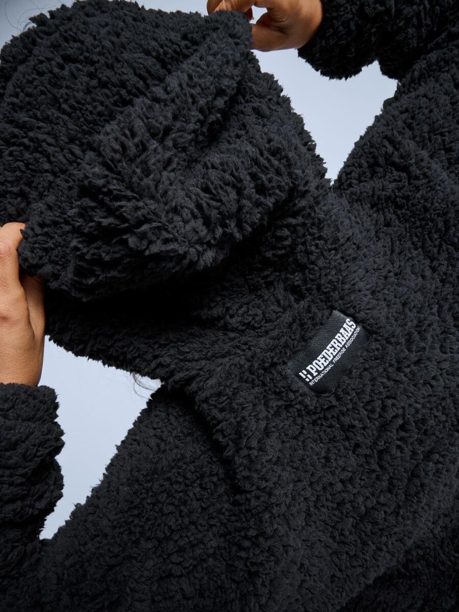 Sweat à capuche moelleux - Femme - Quatre saisons - Teddy - Noir 6/7