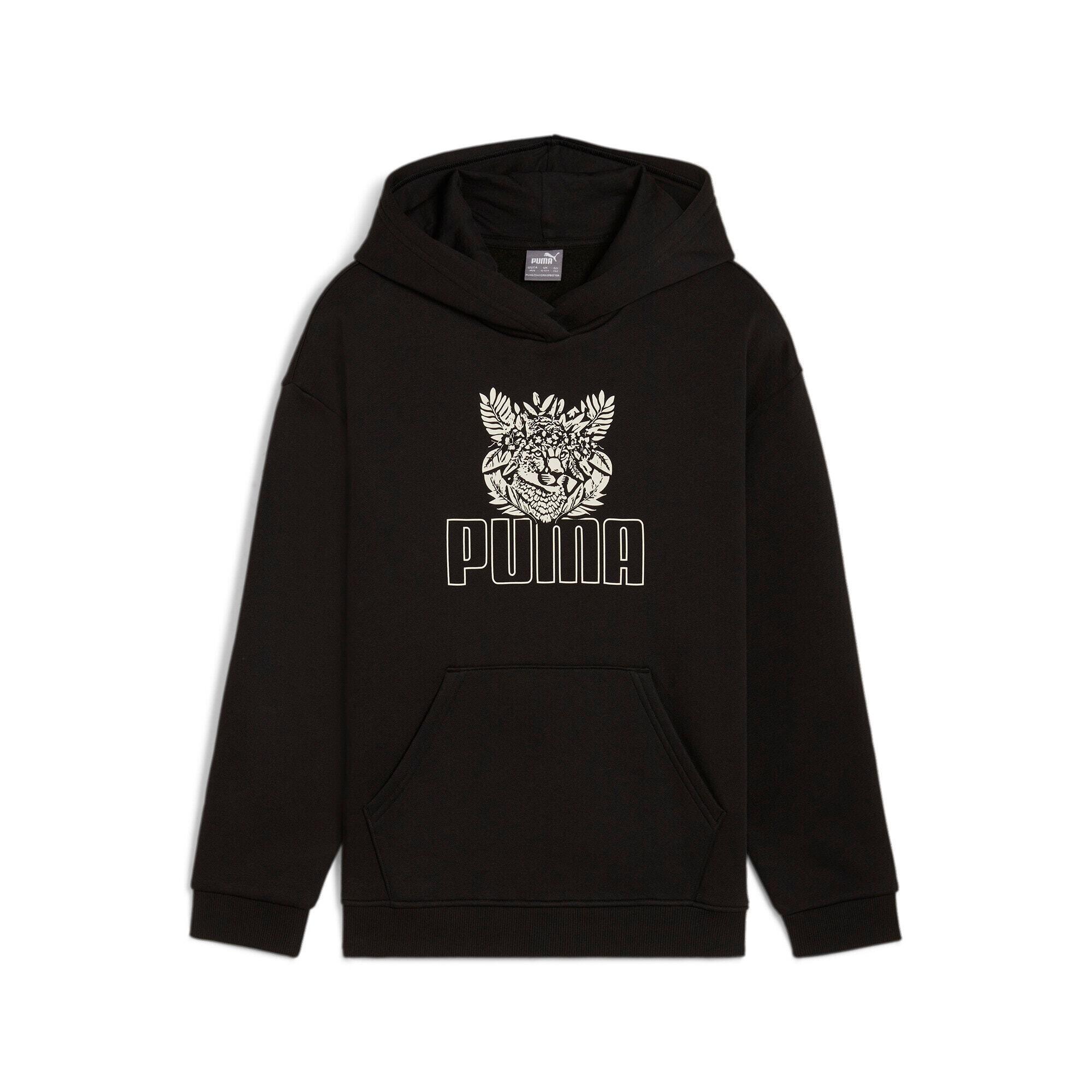 Puma - Sweatshirt À Capuche Fille Puma Tropicat - Sweat-shirt - Noir - 140 Cm - Decathlon