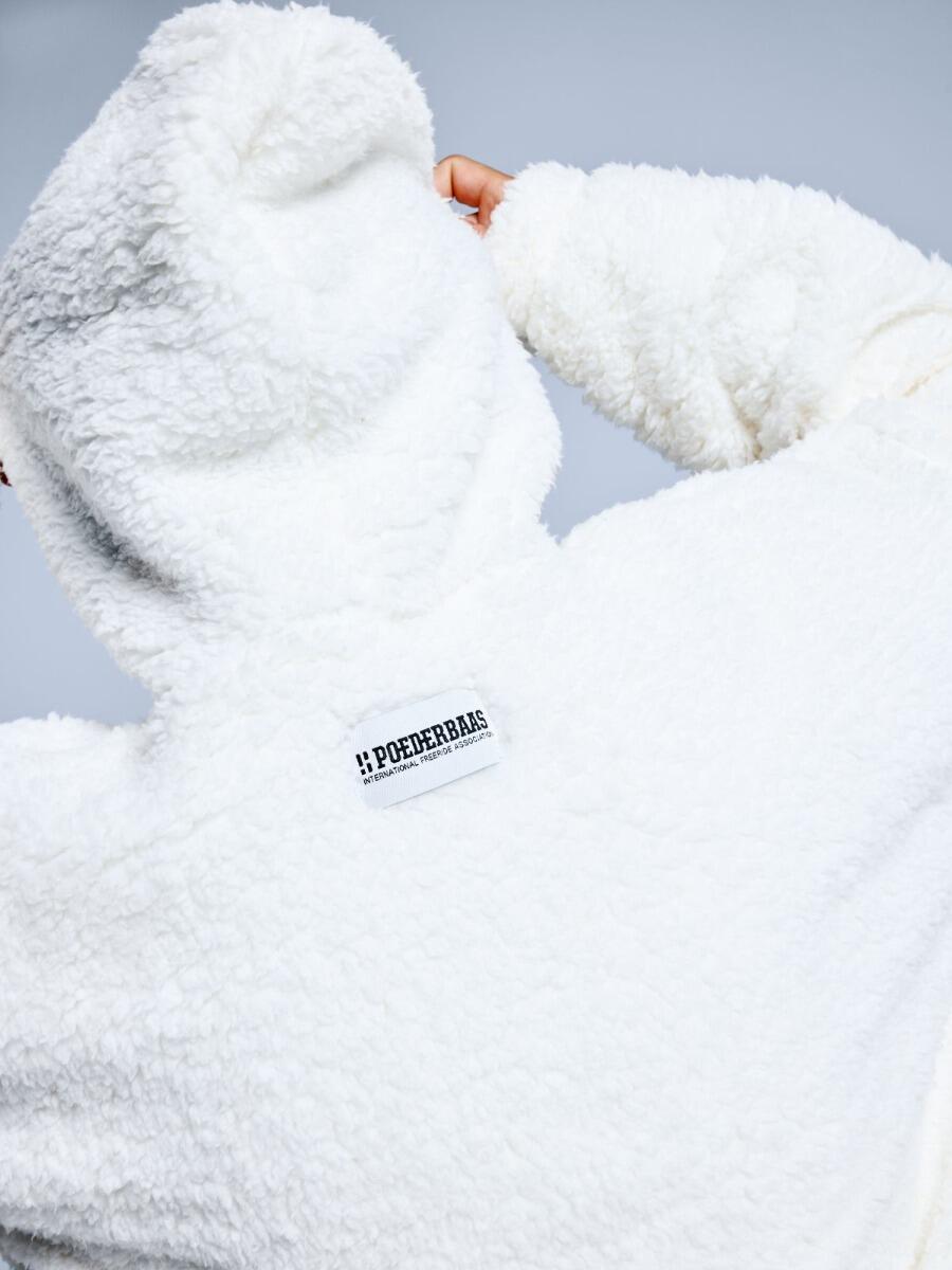 Sweat à capuche moelleux - Femme - Quatre saisons - Teddy - Blanc cassé 6/7