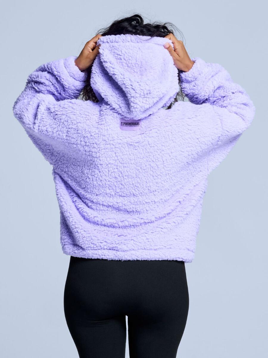 Sweat à capuche moelleux - Femme - Quatre saisons - Teddy - Lilas 4/7