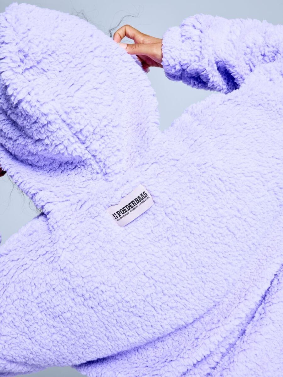 Sweat à capuche moelleux - Femme - Quatre saisons - Teddy - Lilas 6/7