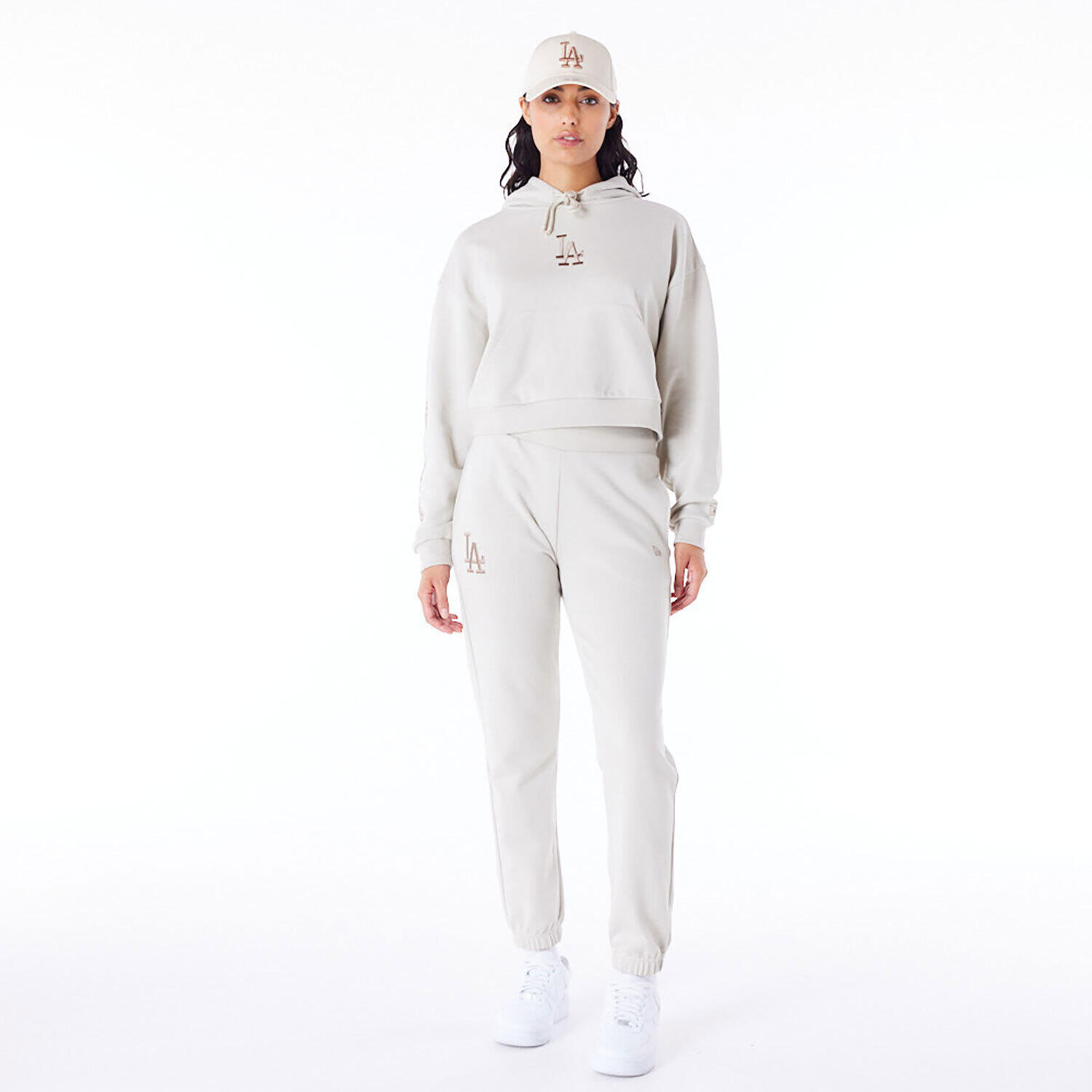 Sweatshirt à capuche crop femme Los Angeles Dodgers MLB 2/5