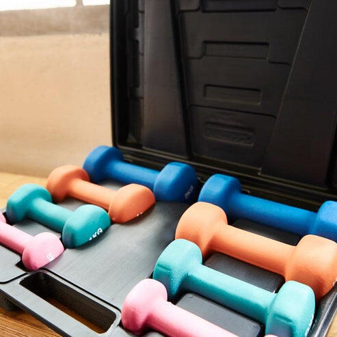 SET D'HALTÈRES FITNESS 10KG | MUSCULATION | VALISE DE TRANSPORT | 30MM/31MM 5/7