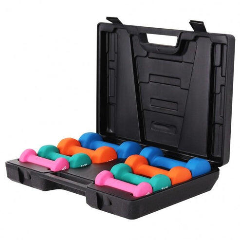 Gorilla Sports - Set D'Haltères Fitness 10kg | Musculation | Valise De Transport | 30mm/31mm - Haltère - Multicolore - 1 Kg - Decathlon