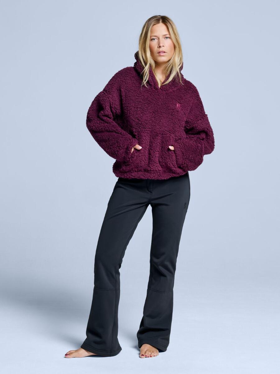 Sweat à capuche moelleux - Femme - Quatre saisons - Teddy - Bordeaux 5/7