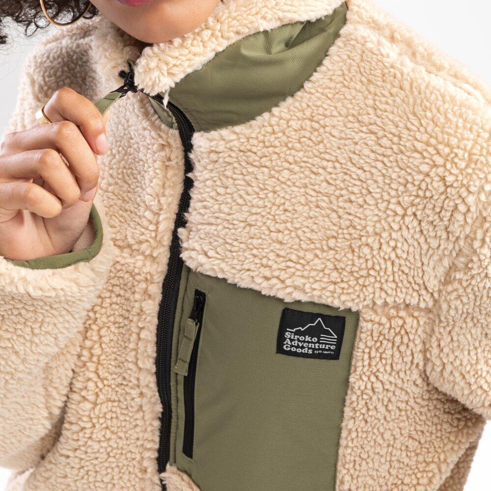 Veste sherpa femme Lifestyle Walnut-W Beige 4/8