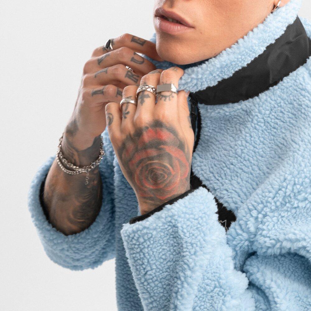 Veste sherpa homme Lifestyle Azure Bleu 5/7