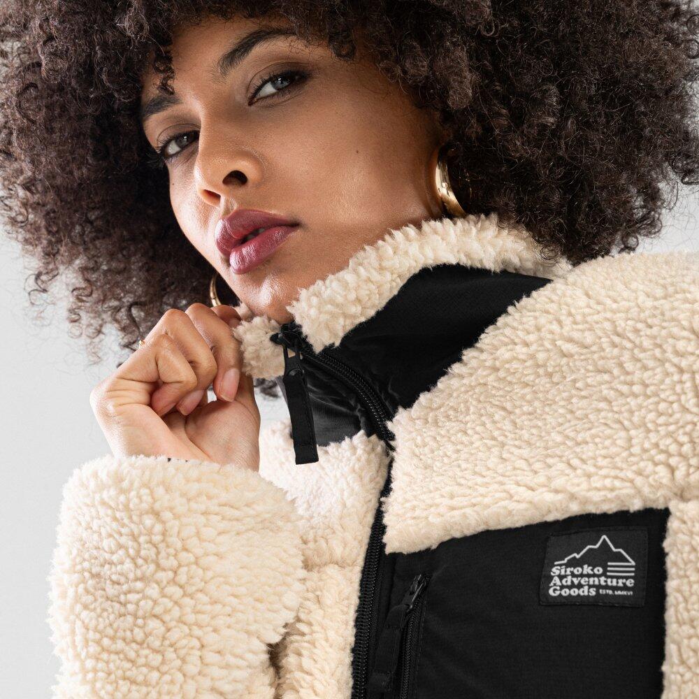 Veste sherpa femme Lifestyle Levi-W Beige 5/7