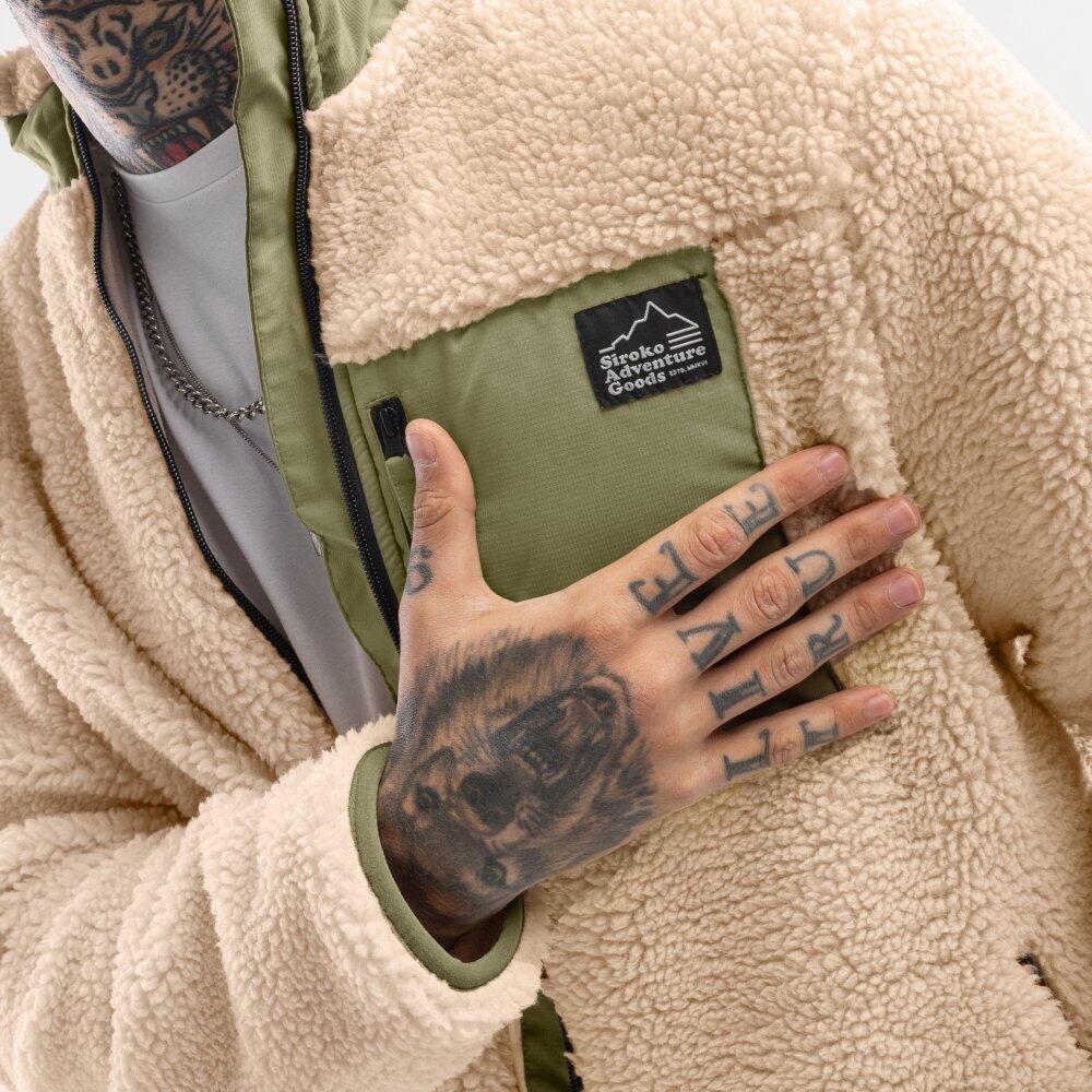 Veste sherpa homme Lifestyle Walnut Beige 5/7