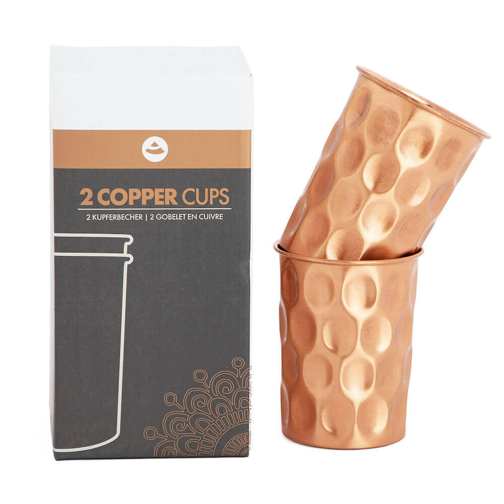 Juego de 2 tazas de agua de cobre de 250 ml Bodhi 2/3
