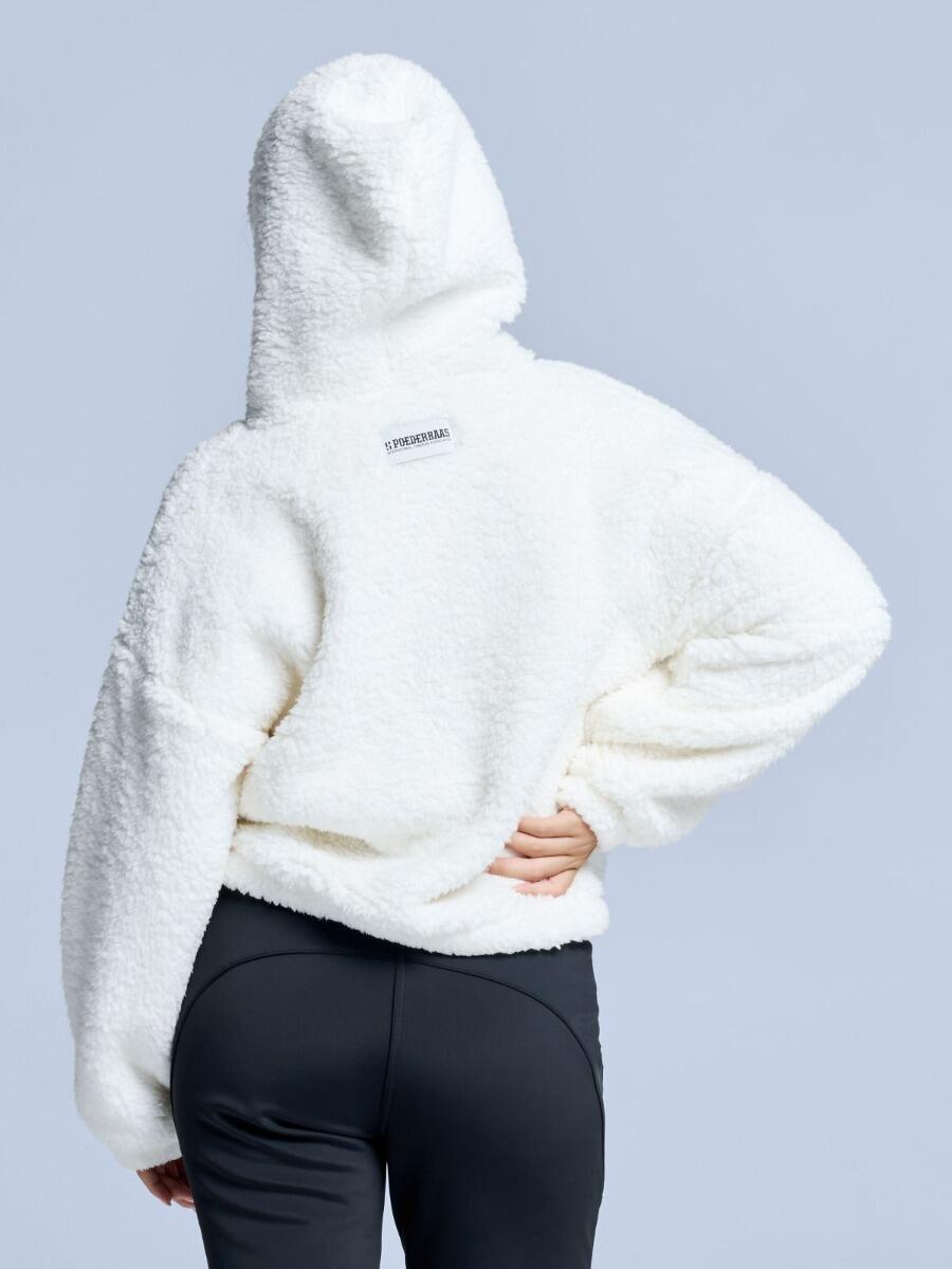 Sweat à capuche moelleux - Femme - Quatre saisons - Teddy - Blanc cassé 5/7