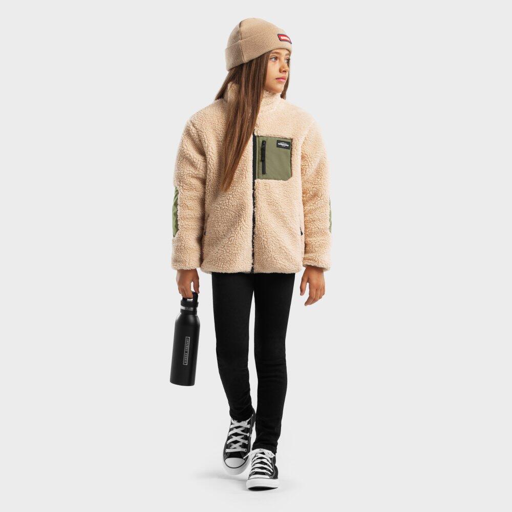 Veste sherpa fille Lifestyle Enfants Spirit-G Beige 4/7