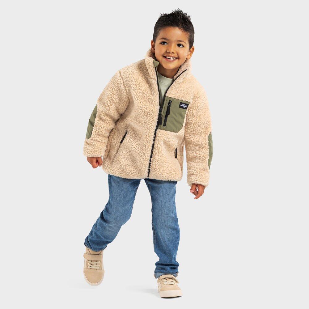 Kinder Lifestyle Sherpajacke für Jungen Spirit Beige 4/7
