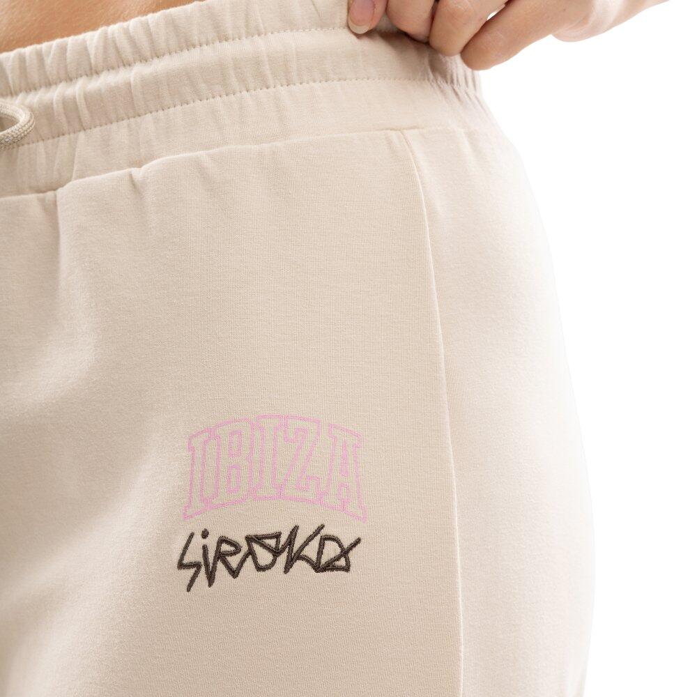Pantalon de survêtement large en tissu scuba femme Lifestyle IBZ Iboshim Ivory 5/7