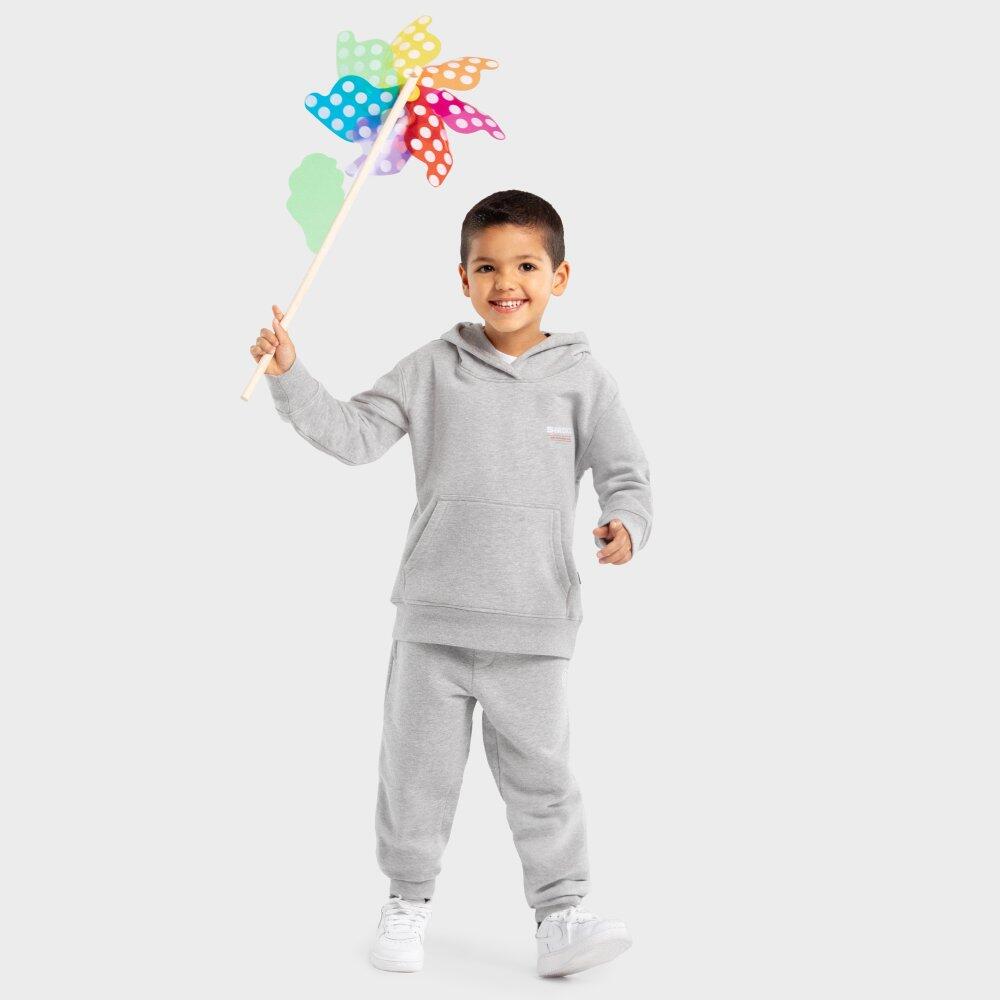 Kinder Lifestyle Kapuzenpullover Jungen Monti Grau 4/7