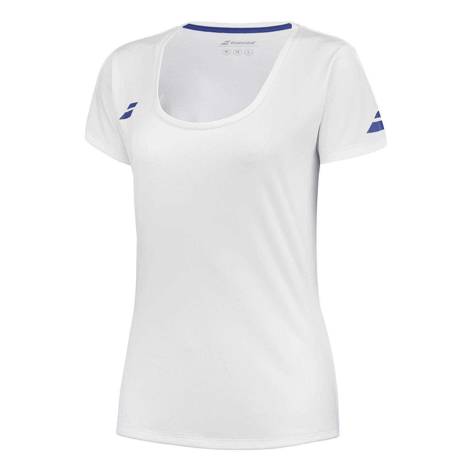 Camiseta Babolat Play Capsleeve Blanco Azul Junior 2/5