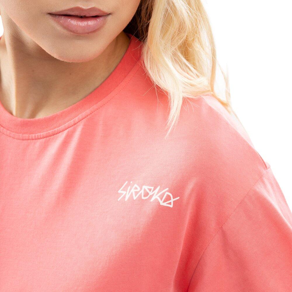 T-shirt ample crop top femme Lifestyle IBZ Eivissa Coral Corail 5/7
