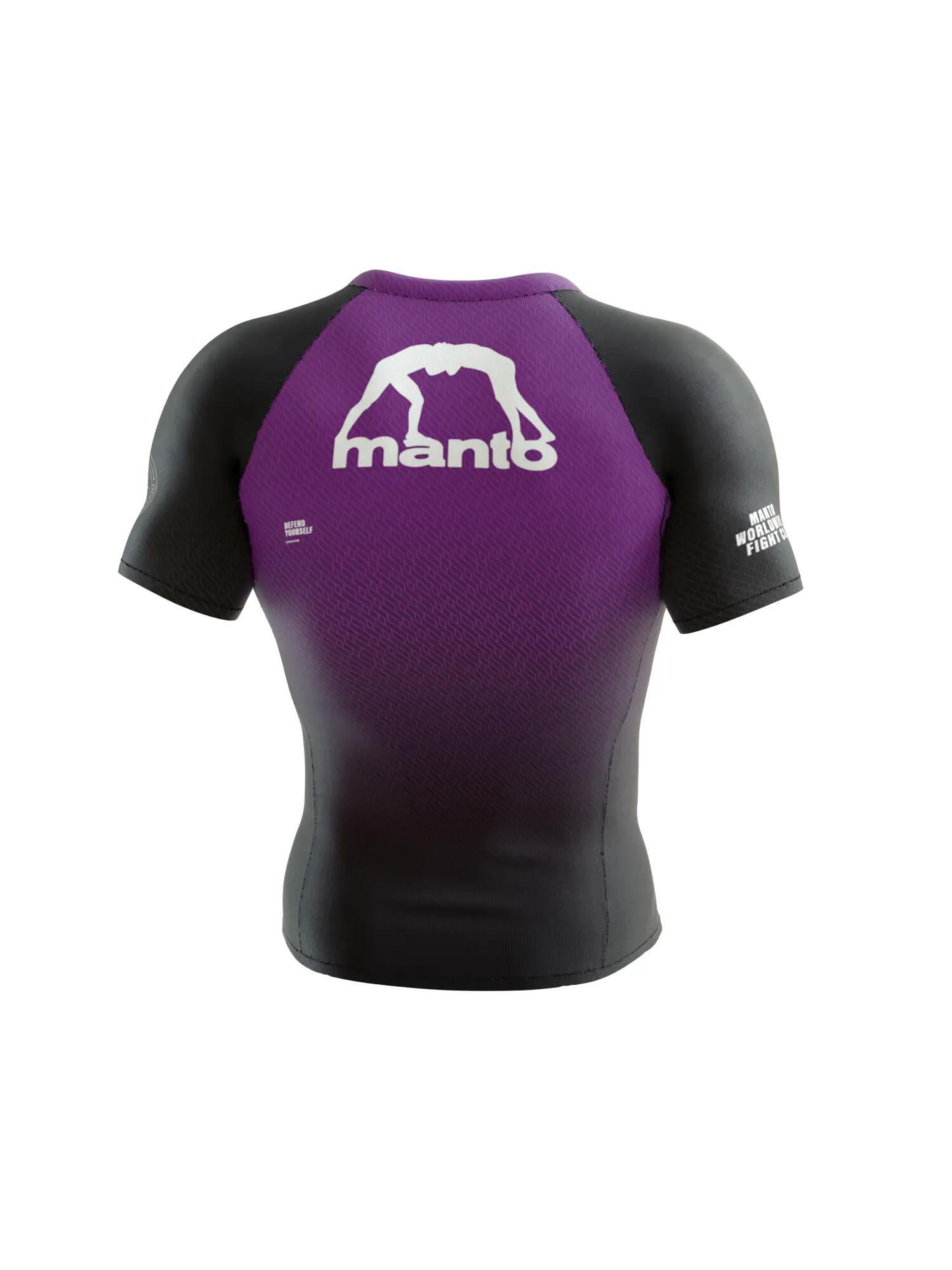 MANTO Heren Rashguard met korte mouwen RANK Paars XL 2/5