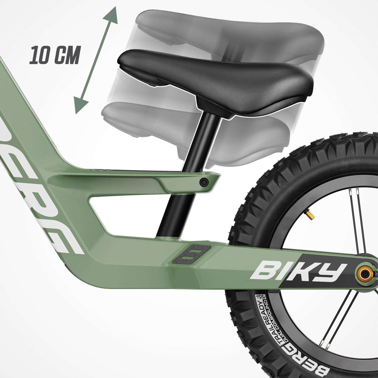 Bici senza Pedali per Bambini, 2,5+ Anni, Biky Cross Verde 6/7
