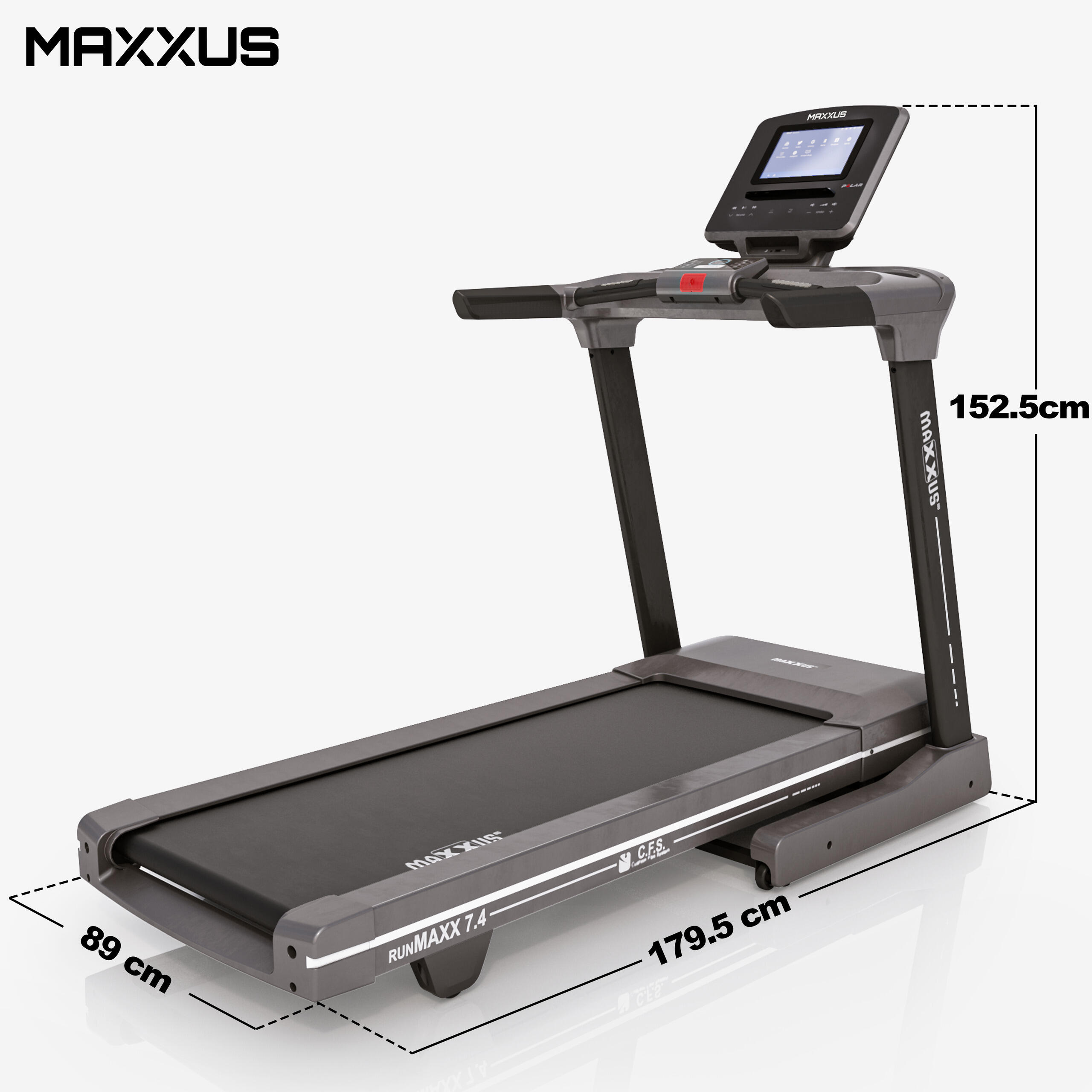 Maxxus - Tapis De Course Pliable Runmaxx 7.4 | | Fitness Et Cardio - Tapis De Course - Gris|noir - Taille Unique - Decathlon