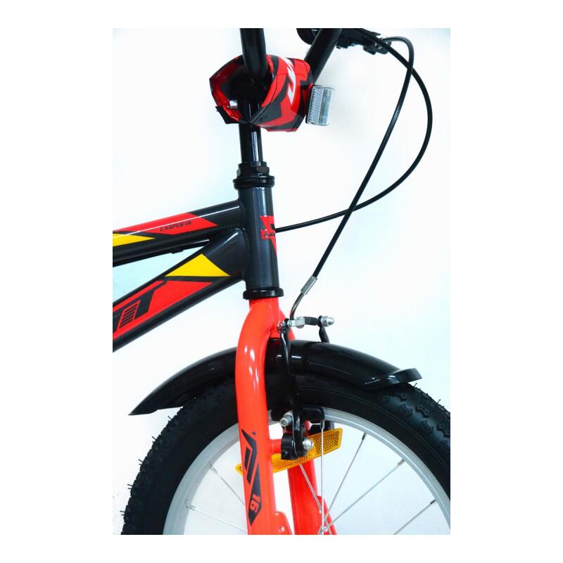 Bicicleta infantil Casper de 16 polegadas, cinza e vermelha. 4/4