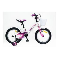 Vélo enfant ALICE 16" blanc et rose