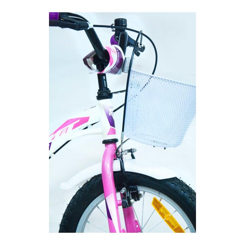 Bicicleta infantil Alice de 16 polegadas, branca e rosa 4/4