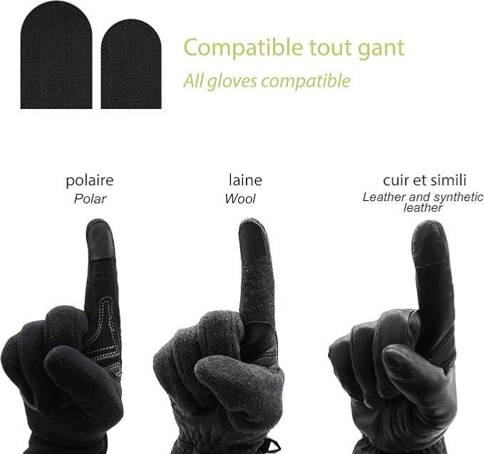 DIGISKIN Autocollants tactiles pour gants moto/vélo - Lot de 5 2/2