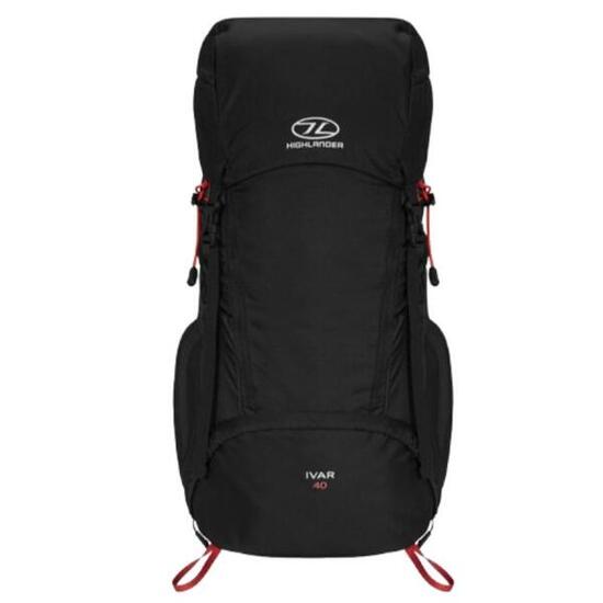 IVAR Sac à dos de randonnée 1 jour - 40 L - Noir