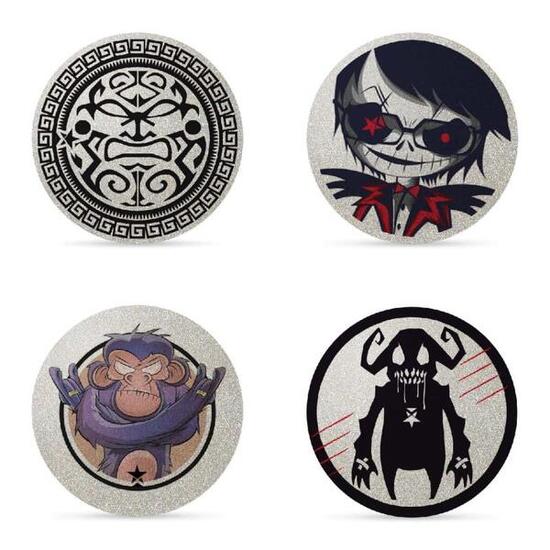 FLASH GRUNGE 4 reflektierende und repositionierbare Aufkleber