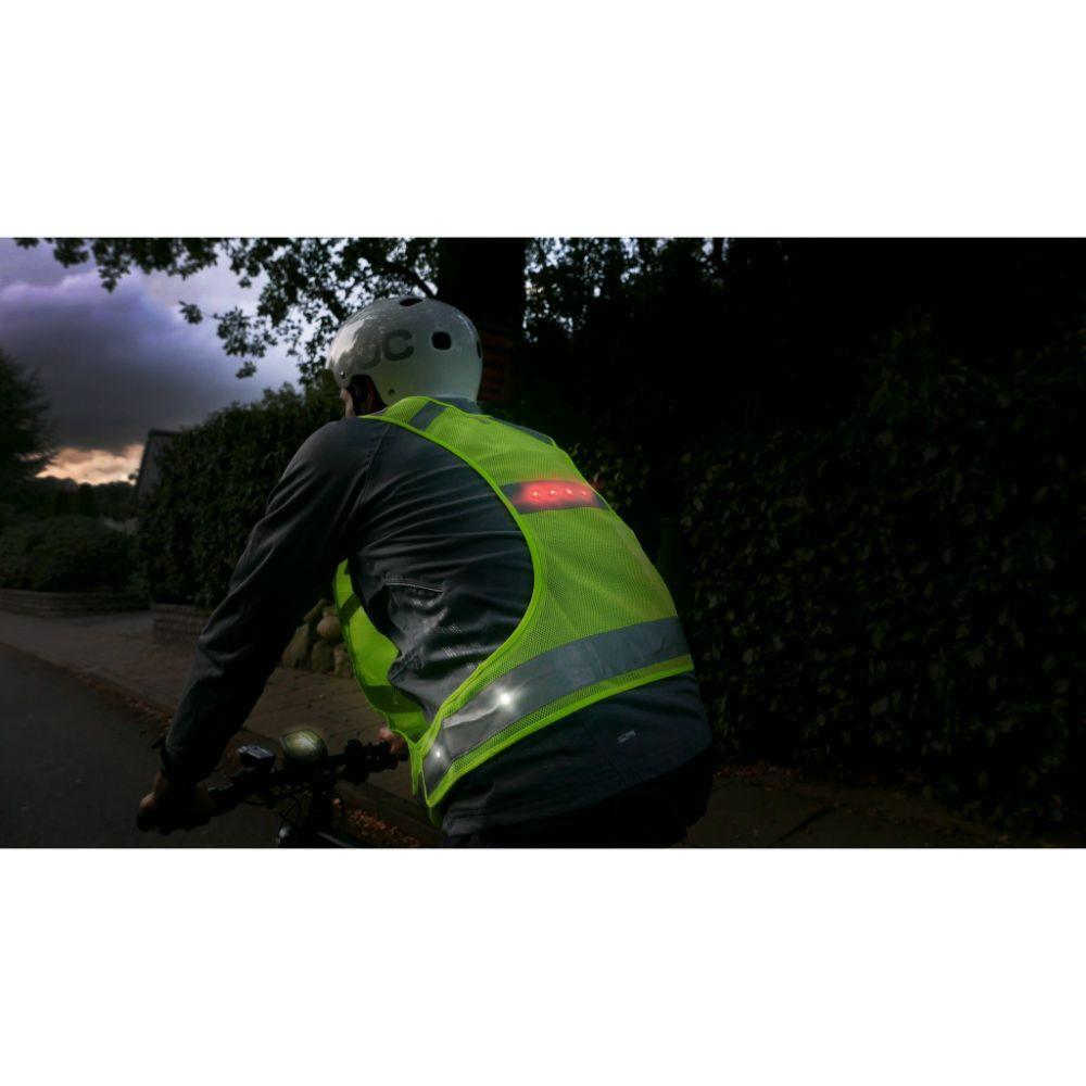 PROACTIV Vélo Gilet fluo/réfléchissant lumineux LED - M - Jaune 3/5