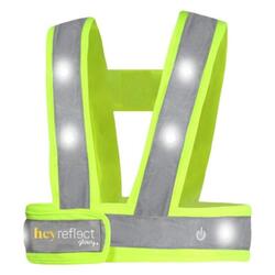 JUNIORVISIO M Harnais fluo/réfléchissant à LED - 5/7 ans
