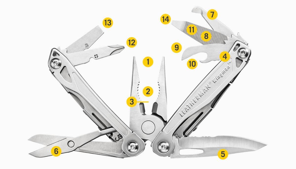 Pince Multifonctions Randonnée Camping Voile 14 Outils en 1 Wingman LEATHERMAN 4/4