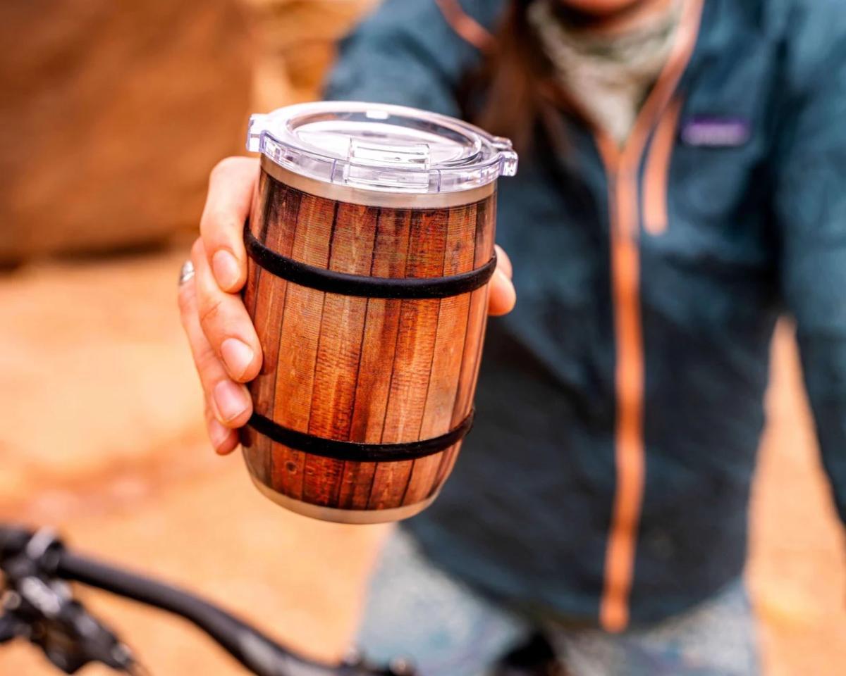ORCA Thermosbeker voor kamperen - Donker hout 5/6