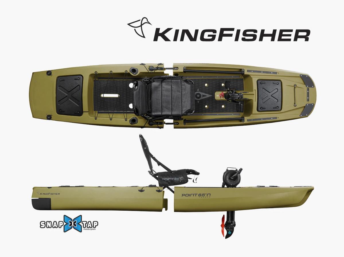 Modułowy kajak wędkarski Point 65°N kingfisher solo 2/7