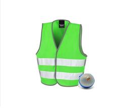 METEOR Porte-clef réfléchissant avec gilet fluo - Enfant - Vert